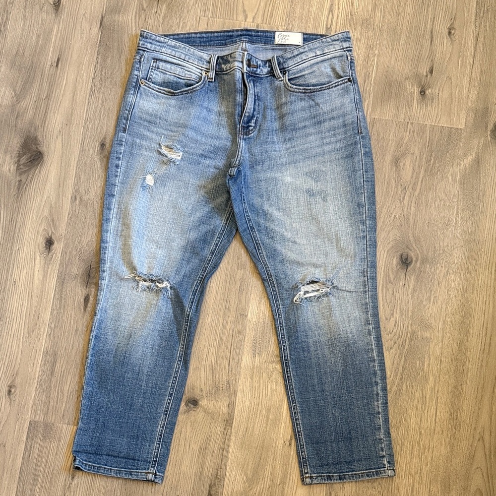 Trendy Distressed Blue Skinny Jeans